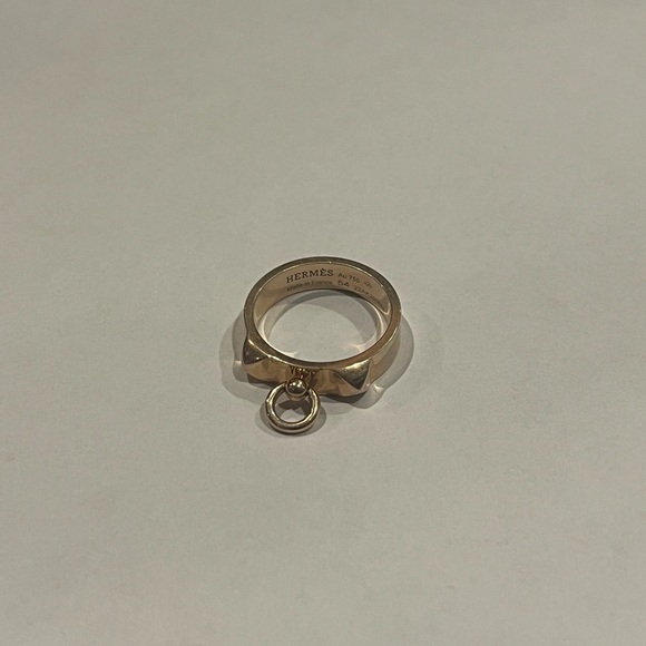 Hermes Rose Gold Collier De Chain ring Size 54 - Picture 3 of 9